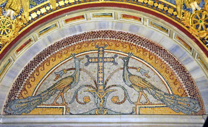 byzantine mosaics peacock
